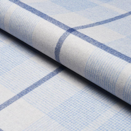 Schumacher Montana Wool Plaid Arctic Fabric