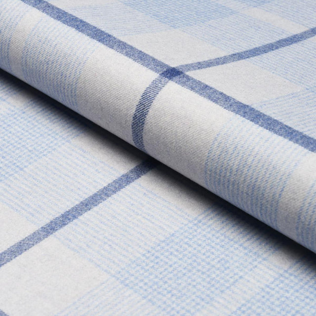 Schumacher Montana Wool Plaid Arctic Fabric