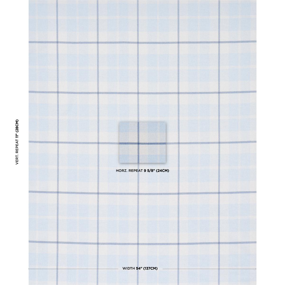 Schumacher Montana Wool Plaid Arctic Fabric