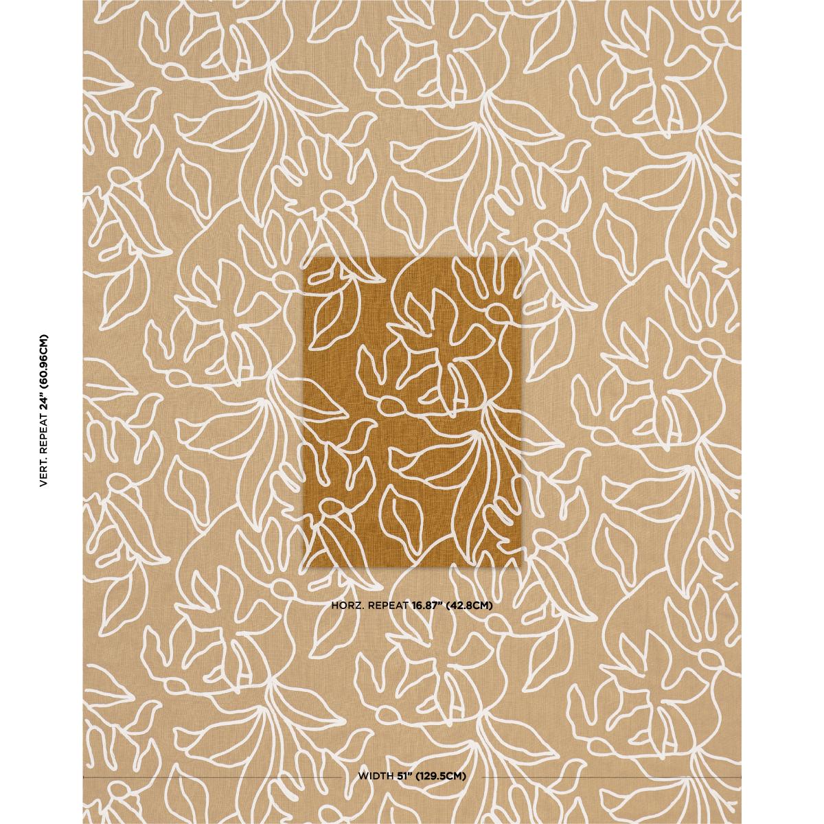 Schumacher Lola Embroidery Saffron Fabric