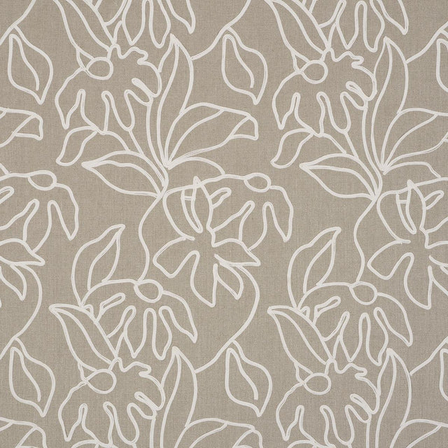 Schumacher Lola Embroidery Flax Fabric
