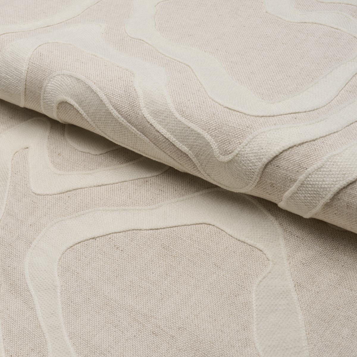Schumacher Defeo Embroidery Bone Fabric