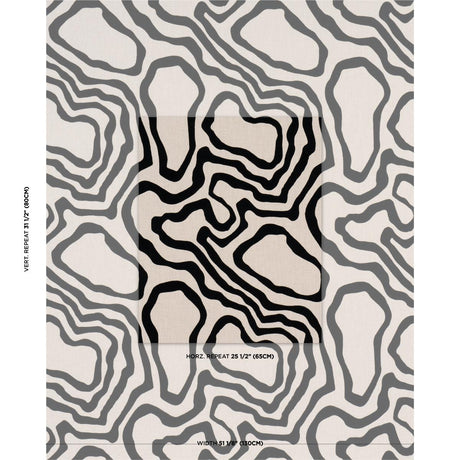 Schumacher Defeo Embroidery Noir Fabric