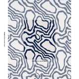 Schumacher Defeo Embroidery Indigo Fabric