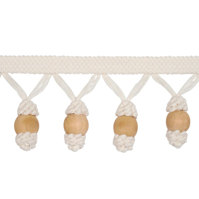 Schumacher Ivory Wooden Ball Fringe