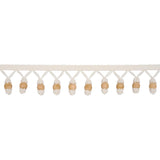 Schumacher Ivory Wooden Ball Fringe