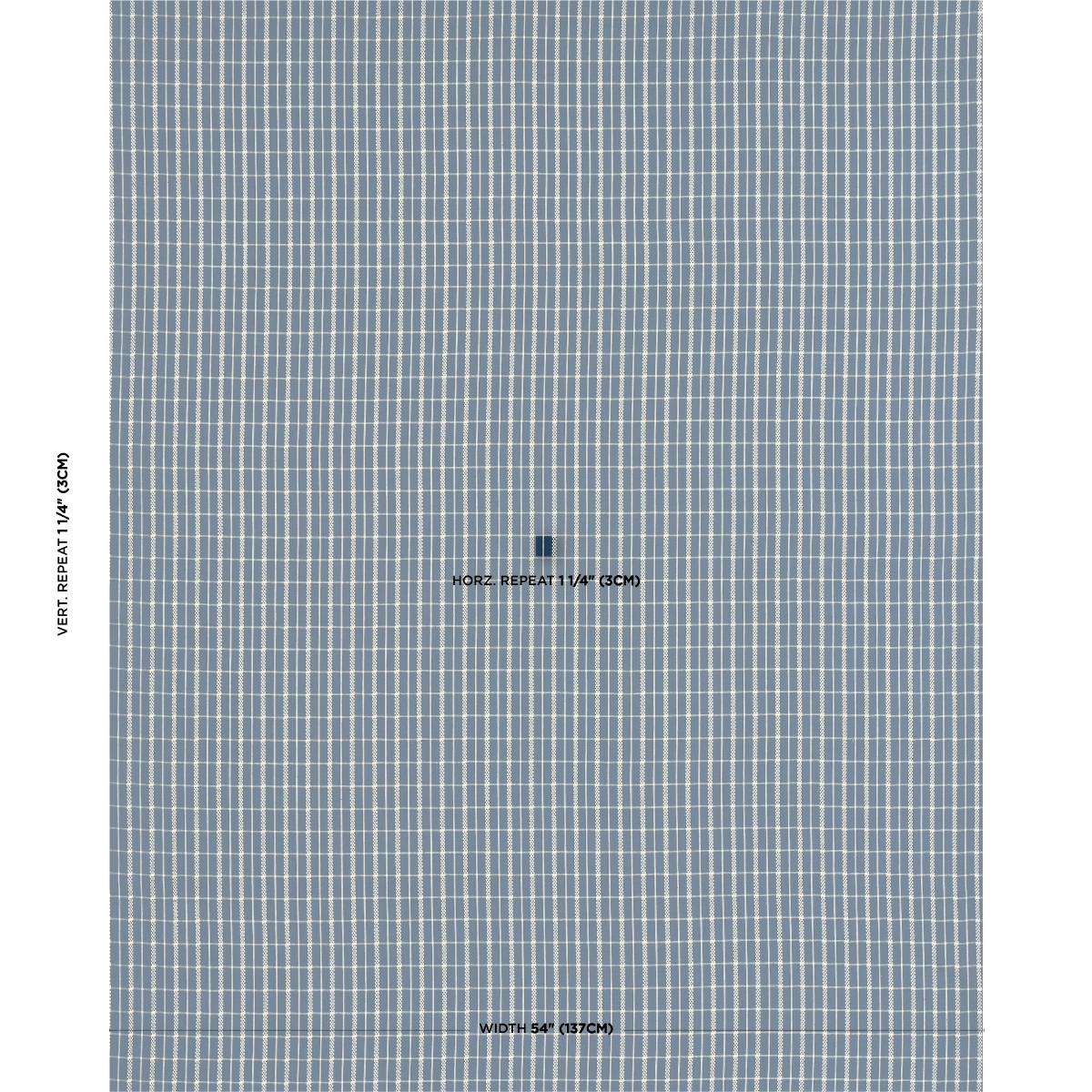 Schumacher Boyd Check Indigo Fabric