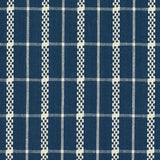 Schumacher Boyd Check Indigo Fabric