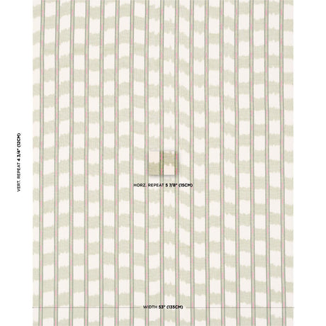 Schumacher Faye Ikat Leaf Fabric