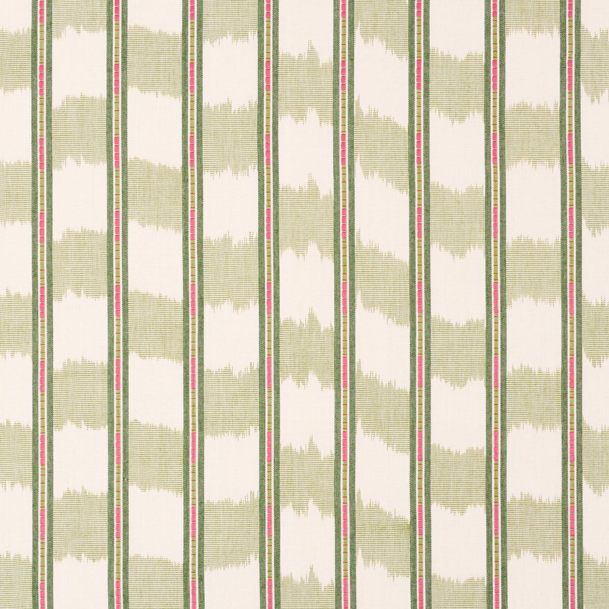 Schumacher Faye Ikat Leaf Fabric