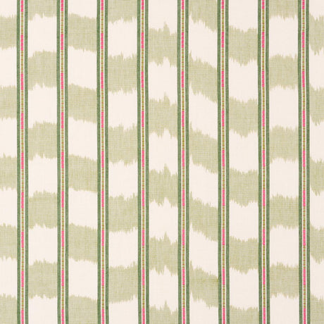 Schumacher Faye Ikat Leaf Fabric