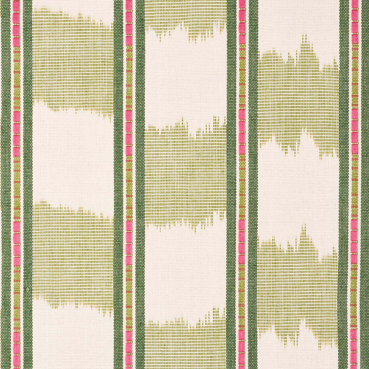 Schumacher Faye Ikat Leaf Fabric
