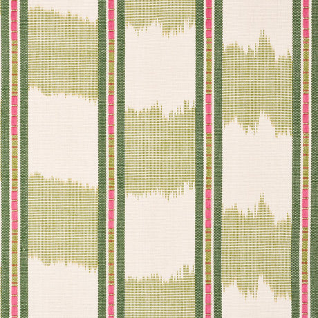 Schumacher Faye Ikat Leaf Fabric