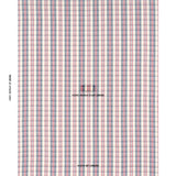 Schumacher Fonda Hand Woven Plaid Rouge & Navy Fabric