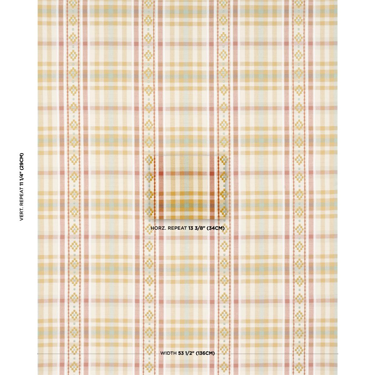 Schumacher Hutton Hand Woven Check Ochre Fabric