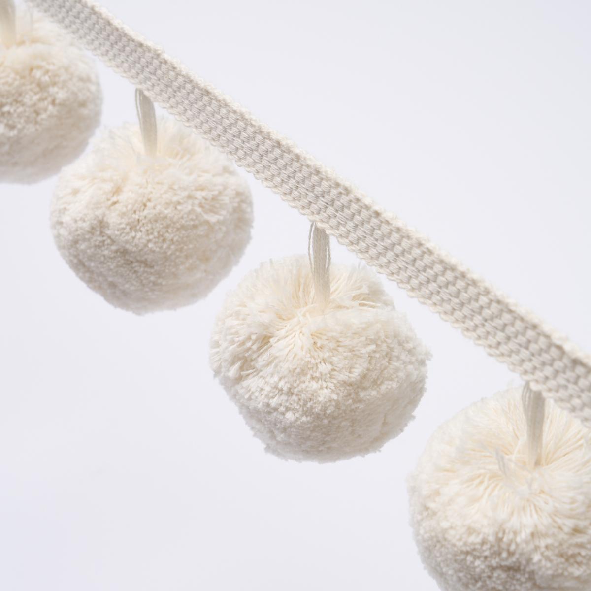 Schumacher Ivory Pom Pom Trim