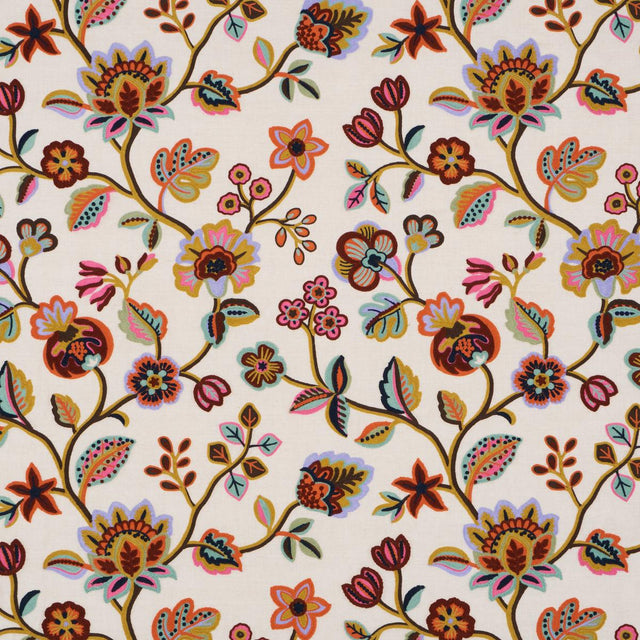 Schumacher Loulou Embroidery Jewel Fabric