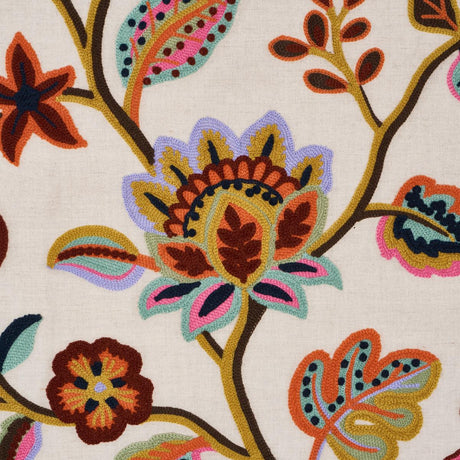 Schumacher Loulou Embroidery Jewel Fabric