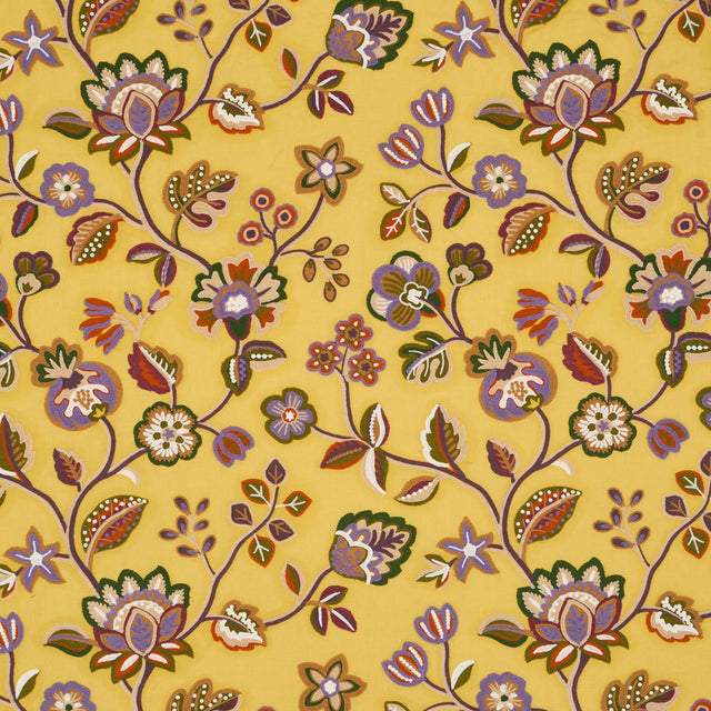 Schumacher Loulou Embroidery Marigold Fabric