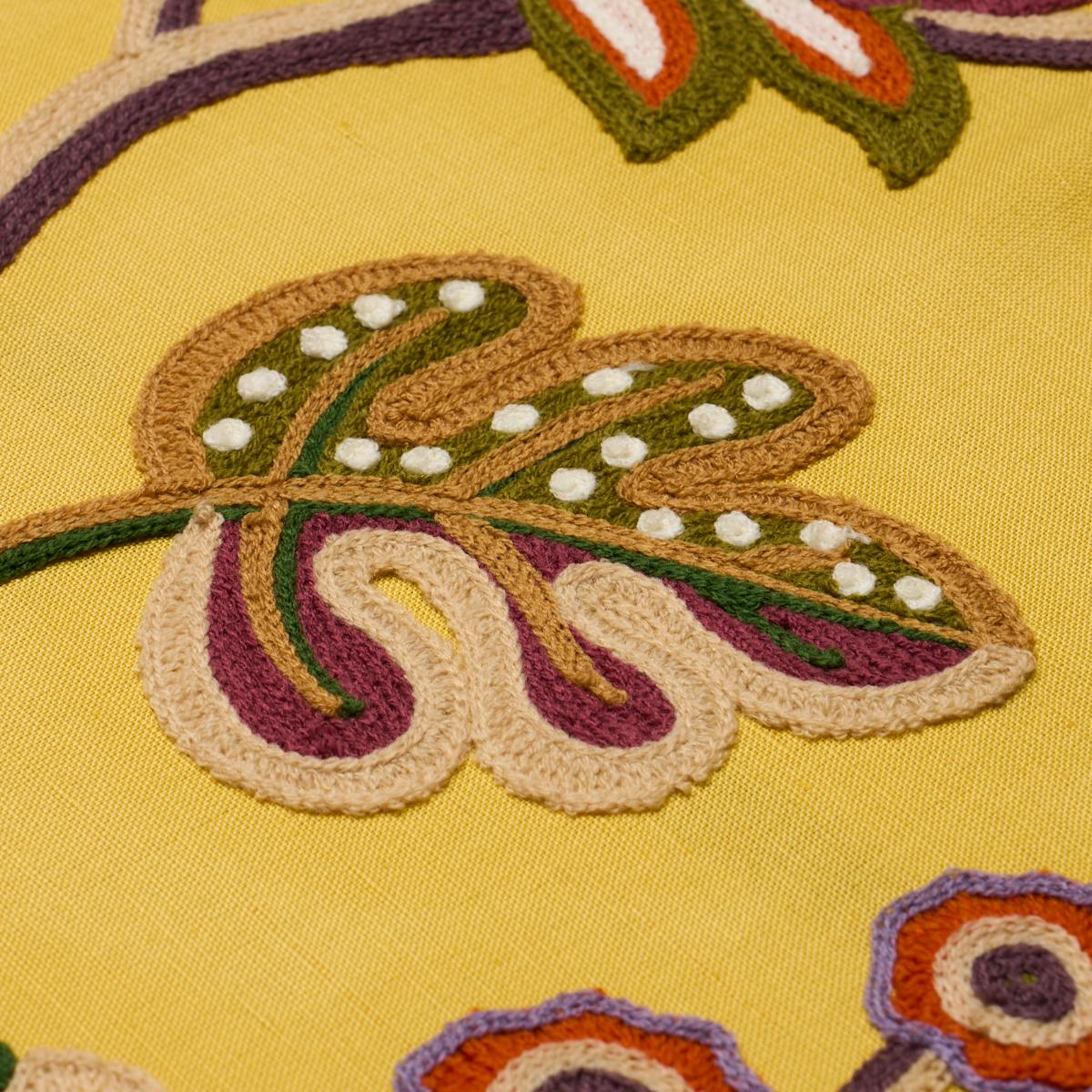 Schumacher Loulou Embroidery Marigold Fabric