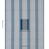 Schumacher Remmy Hand Woven Stripe Indigo Fabric