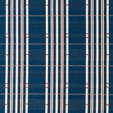 Schumacher Remmy Hand Woven Stripe Indigo Fabric