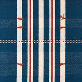 Schumacher Remmy Hand Woven Stripe Indigo Fabric