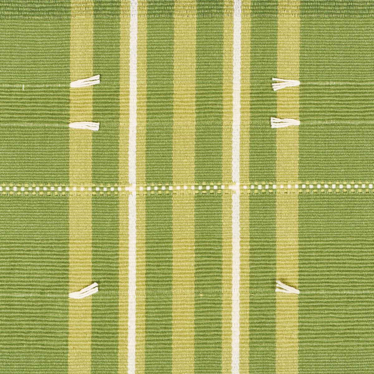 Schumacher Remmy Hand Woven Stripe Leaf Fabric