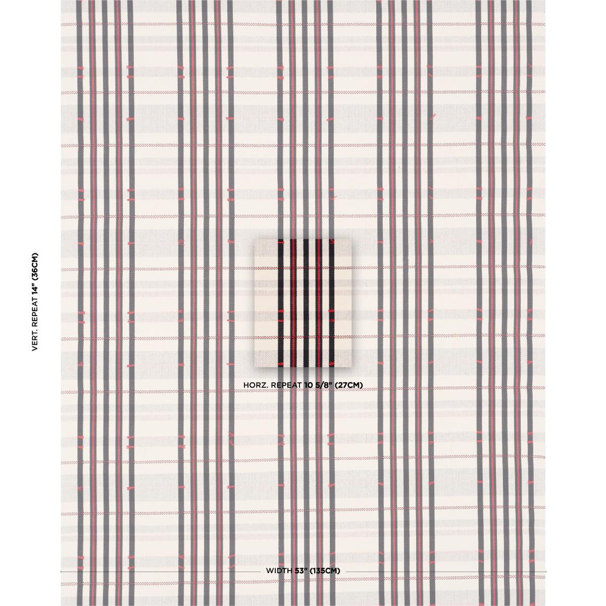 Schumacher Remmy Hand Woven Stripe Noir Fabric