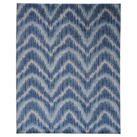 Schumacher Blue 15' x 11' Venetian Flamestitch Rug