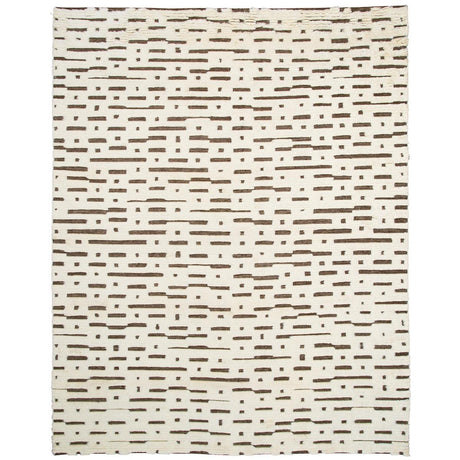 Schumacher Ivory & Brown 15' x 11' Abstract Ikat Rug