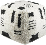 Surya Aksel ASPF-002 18"H x 18"W x 18"D Pouf