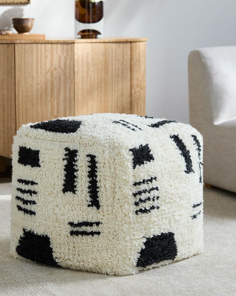 Surya Aksel ASPF-002 18"H x 18"W x 18"D Pouf