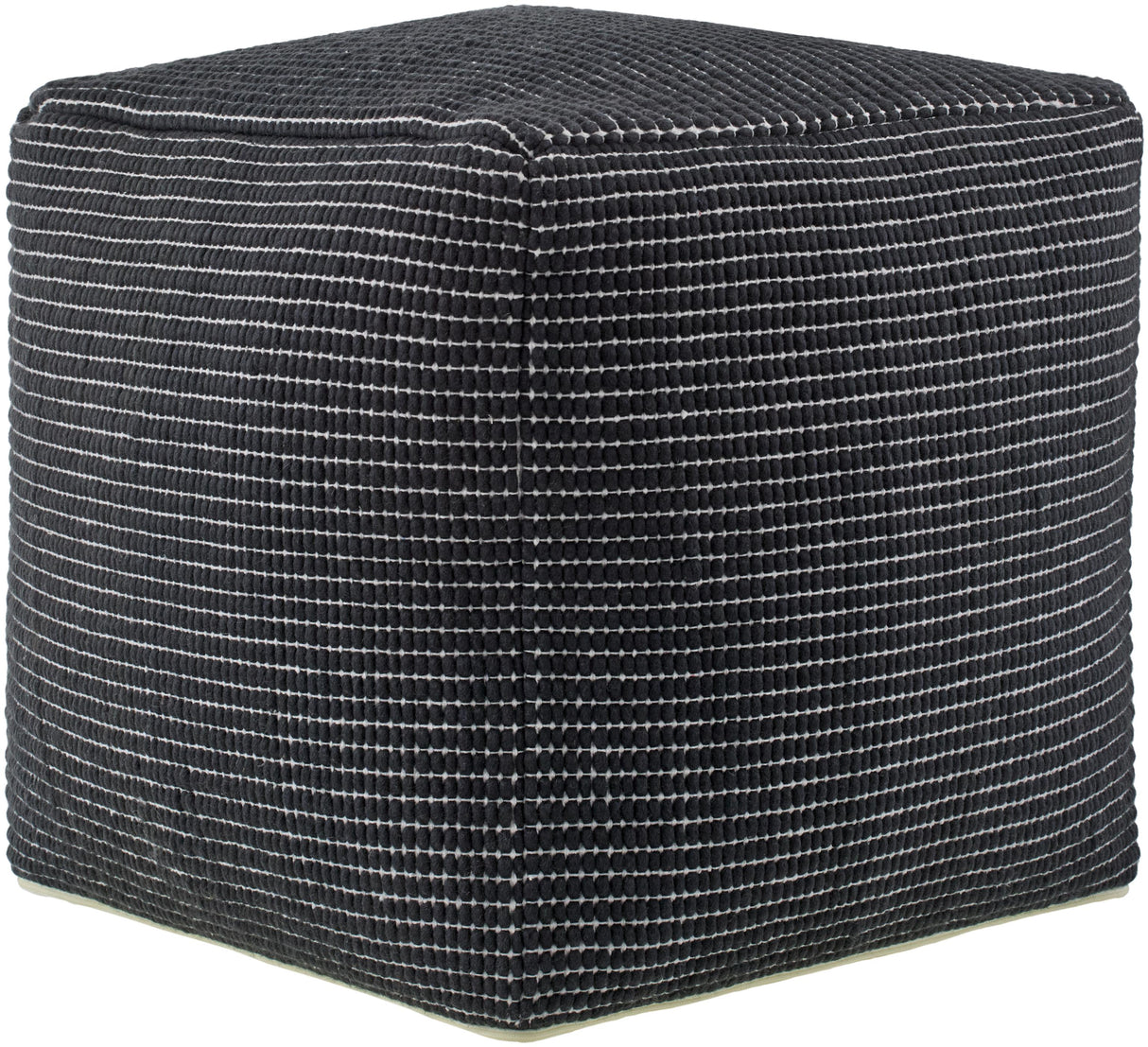 Surya Chunky Grid CUPF-001 18"H x 18"W x 18"D Pouf