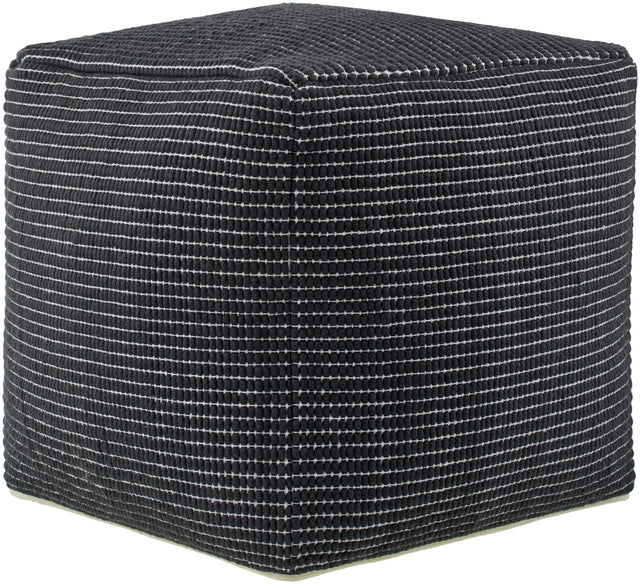 Surya Chunky Grid CUPF-001 18"H x 18"W x 18"D Pouf
