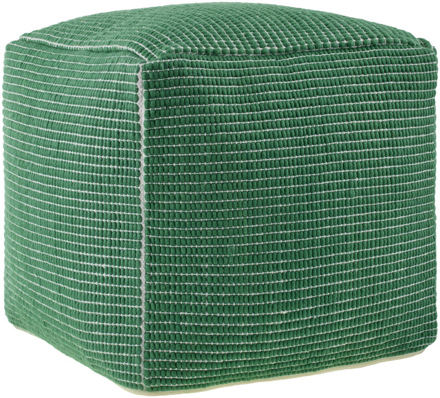 Surya Chunky Grid CUPF-002 18"H x 18"W x 18"D Pouf