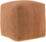 Surya Chunky Grid CUPF-003 18"H x 18"W x 18"D Pouf