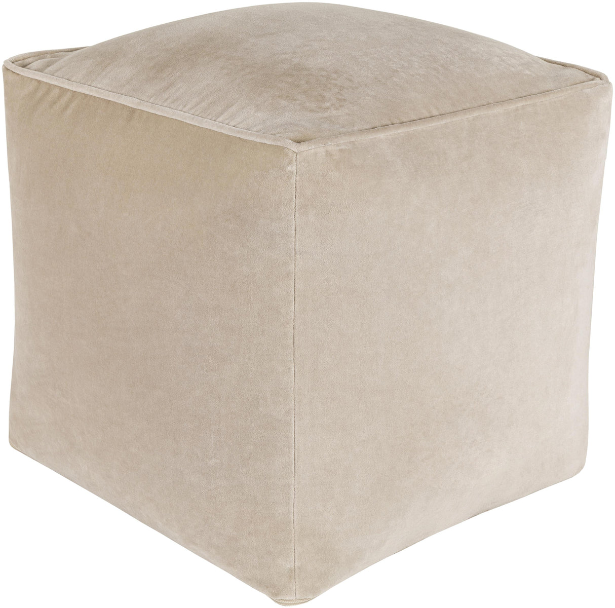 Surya Cotton Velvet CVPF-017 16"H x 16"W x 16"D Pouf