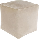 Surya Cotton Velvet CVPF-017 16"H x 16"W x 16"D Pouf