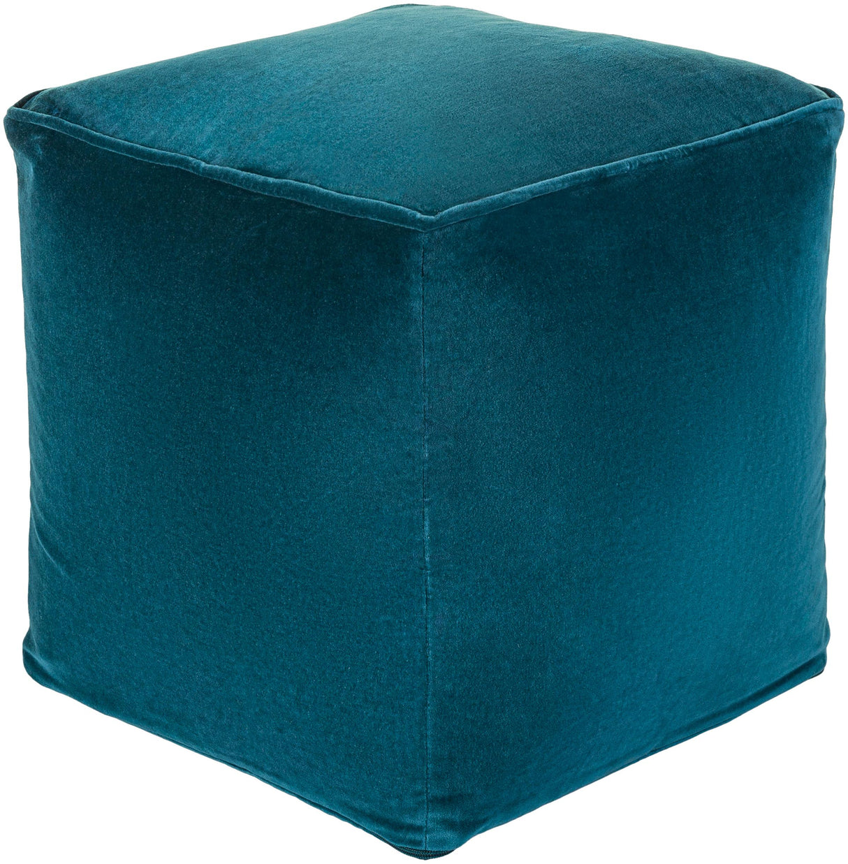 Surya Cotton Velvet CVPF-021 16"H x 16"W x 16"D Pouf