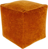 Surya Cotton Velvet CVPF-020 16"H x 16"W x 16"D Pouf