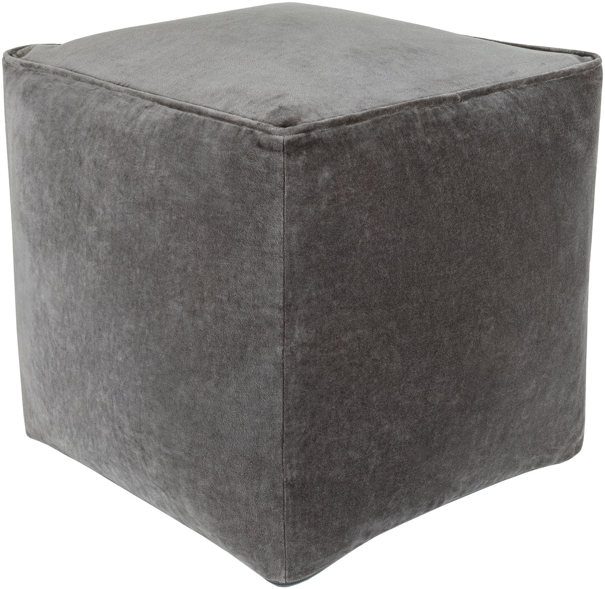 Surya Cotton Velvet CVPF-022 16"H x 16"W x 16"D Pouf