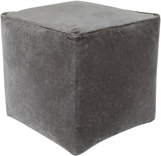 Surya Cotton Velvet CVPF-022 16"H x 16"W x 16"D Pouf