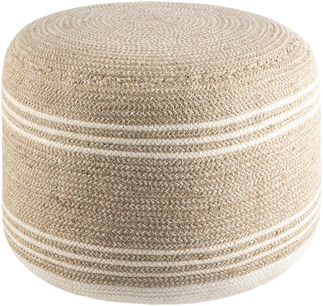 Surya Frankfurt FFPF-001 14"H x 18"W x 18"D Pouf
