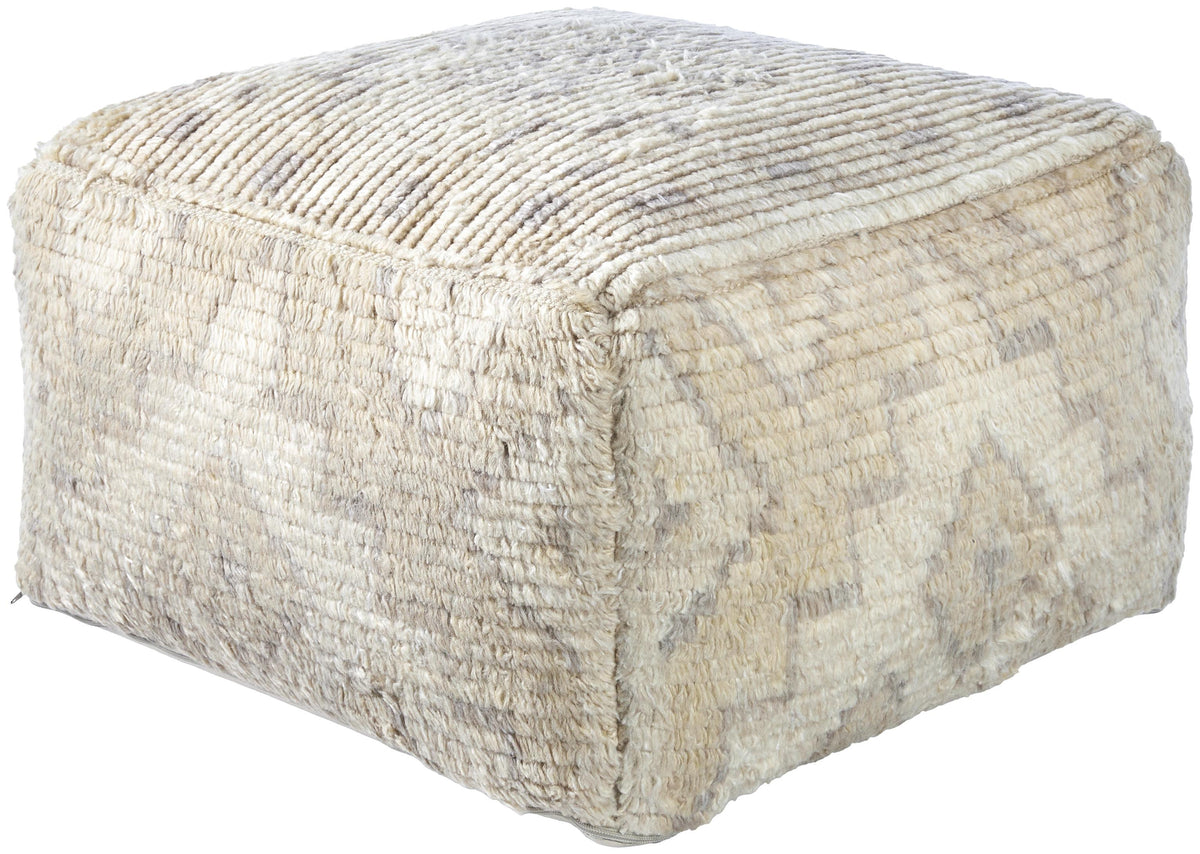Surya Freyja FJPF-001 14"H x 24"W x 24"D Pouf