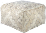 Surya Freyja FJPF-001 14"H x 24"W x 24"D Pouf