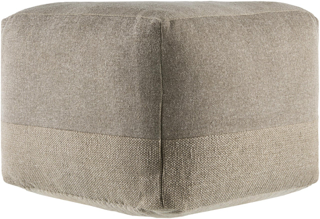 Surya Frazier FZPF-001 14"H x 18"W x 18"D Pouf