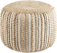 Surya Genova GVPF-001 14"H x 18"W x 18"D Pouf