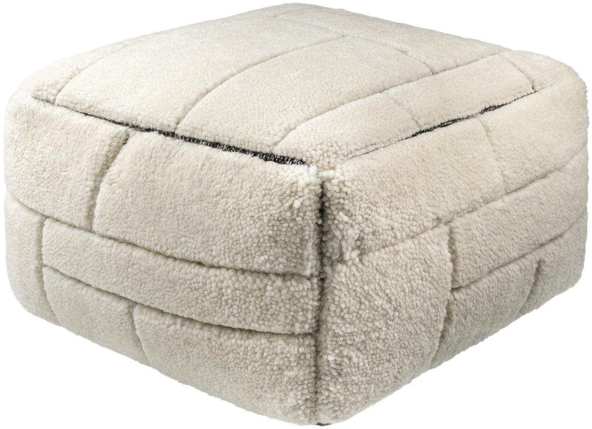 Surya Jakob JOPF-001 14"H x 24"W x 24"D Pouf