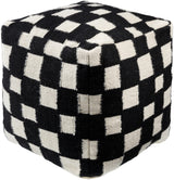 Surya Jacinta JTPF-003 18"H x 18"W x 18"D Pouf